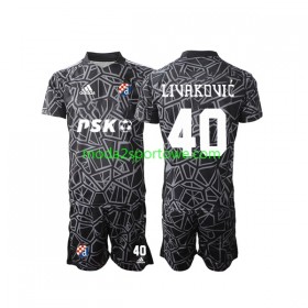 Koszulka Dinamo Zagreb Livakovic 40 Bramkarska Dziecięcy Domowe Stroje Piłkarskie 2022/23 Krótki Rękaw